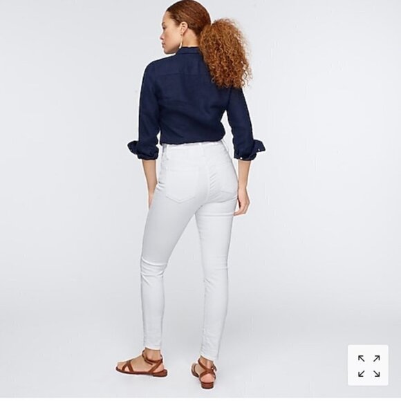 J. Crew Women’s Curvy toothpick jeans L4869 white 30 - Picture 2 of 6
